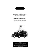 Предварительный просмотр 1 страницы Lastec Articulator 325D Owner'S Manual