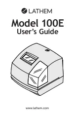 Lathem 100E User Manual preview