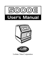 Lathem 5000E User Manual preview