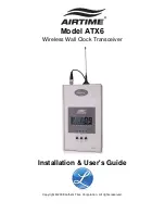 Lathem AirTime ATX6 Installation & User Manual предпросмотр