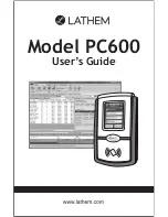 Lathem PC600 Series User Manual предпросмотр