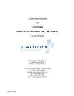 Latitude LT-DPLS401 User Instructions preview