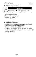 Предварительный просмотр 9 страницы LATNEX MG-300 Manual