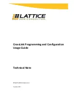 Preview for 1 page of Lattice Semiconductor CrossLink Programming And Configuration Manual