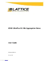 Lattice iCE40 UltraPlus 8:1 Mic Aggregation Demo User Manual предпросмотр