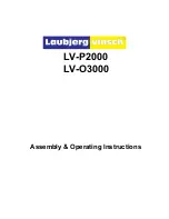 Laubjerg vinsch LV-P2000 Assembly & Operating Instructions preview