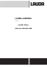 Lauda Alpha A Operating Instructions Manual preview