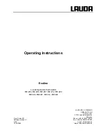 Preview for 1 page of Lauda Ecoline RE 320 Operating Instructions Manual