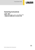 Lauda PROLINE Edition X P 12 C Operating Instructions Manual preview