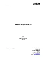 Lauda PTT Operating Instructions Manual preview