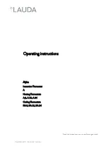 Preview for 1 page of Lauda RA 12 Operating Instructions Manual