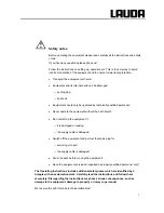 Preview for 3 page of Lauda RE 104 Operating Instructions Manual