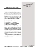 Предварительный просмотр 1 страницы LAUER LCA 042 Manual