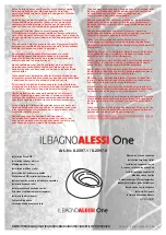 Laufen ILBAGNOALESSI One 8.2097.1 Installation Manual preview