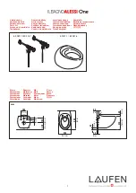 Preview for 2 page of Laufen ILBAGNOALESSI ONE Series Installation Manual