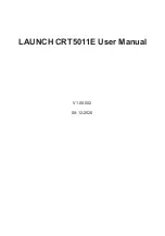 Preview for 1 page of Launch CRT5011E User Manual