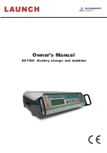 Предварительный просмотр 1 страницы Launch EST100 Owner'S Manual