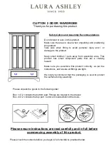 Laura Ashley CLIFTON 2 DOOR WARDROBE Assembly Instructions preview