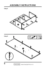 Предварительный просмотр 8 страницы LAURA JAMES GLORIA SB-GLORIA-WH/GRY/TL-01 Instruction Manual