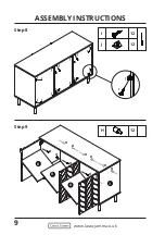 Предварительный просмотр 12 страницы LAURA JAMES GLORIA SB-GLORIA-WH/GRY/TL-01 Instruction Manual