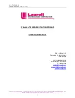 Предварительный просмотр 1 страницы Laurell WS-400 Lite Series Operation Manual