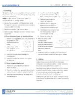 Предварительный просмотр 2 страницы Lauren Illumination TILT Light Level Sensor Installation Instructions