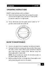 Предварительный просмотр 4 страницы lauson AFF106 Instruction Manual