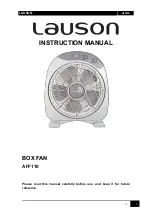 lauson AFF110 Instruction Manual предпросмотр