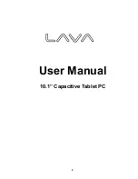 Lava Computer 10.1" Capacitive Tablet PC User Manual preview