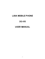 Lava 415 User Manual preview