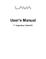 Предварительный просмотр 1 страницы Lava 7" Capacitive User Manual