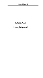 Lava A72 User Manual предпросмотр