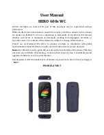 Preview for 1 page of Lava HERO 600s WC User Manual