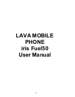 Lava Iris Fuel50 User Manual preview