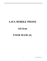 Lava iris Icon User Manual preview