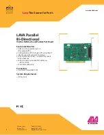 Preview for 1 page of Lava ISA Bus Bi-Directional Parallel Port Board Datasheet