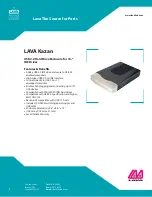 Предварительный просмотр 1 страницы Lava Kazan Specification Sheet