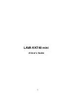 Предварительный просмотр 1 страницы Lava KKT40 mini User Manual