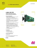 Предварительный просмотр 1 страницы Lava Lava 2SP-PCI Datasheet