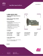 Preview for 1 page of Lava LAVA 8255-PIO Datasheet