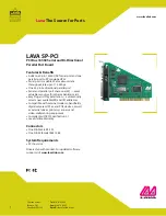 Lava LAVA SP-PCI Datasheet preview