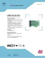 Lava LAVA SSerial-PCIe Datasheet предпросмотр