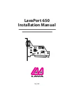 Предварительный просмотр 1 страницы Lava LavaPort 650 Installation Manual