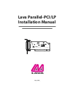 Предварительный просмотр 1 страницы Lava Parallel-PCI/LP Card Installation Manual