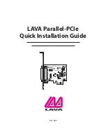 Lava Parallel-PCIe Quick Installation Manual preview