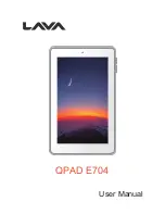 Lava QPAD E704 User Manual preview