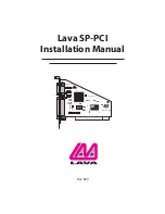 Предварительный просмотр 1 страницы Lava SP-PCI Installation Manual