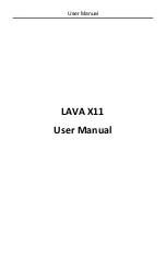 Lava X11 User Manual preview