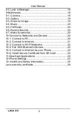 Preview for 4 page of Lava X11 User Manual