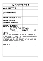 Preview for 56 page of LAVAMAC AR-105 Installation, Maintenance And User Manual